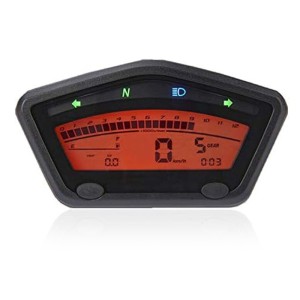RP1140-1025B Universal Motorcycle speedometer digital Tachometer LCD