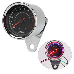 RP1140-1028C Universal LCD Backlight Motorcycle Meter Digital RPM Tachometer