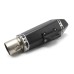 RP0520-1016 Universal 51mm Stainless steel body with Carbon fiber tip material Black exhaust pipe