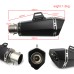RP0520-1016 Universal 51mm Stainless steel body with Carbon fiber tip material Black exhaust pipe