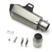 RP0520-1016 Universal 51mm Stainless steel body with Carbon fiber tip material Black exhaust pipe