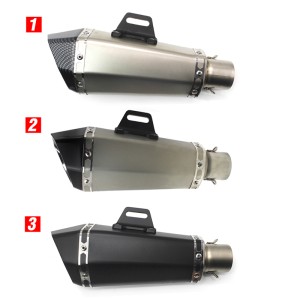 RP0520-1016 Universal 51mm Stainless steel body with Carbon fiber tip material Black exhaust pipe