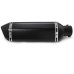 RP0520-1018 Universal 51mm Full Stainless steel material Black exhaust pipe with silencer