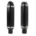 RP0520-1018 Universal 51mm Full Stainless steel material Black exhaust pipe with silencer