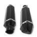 RP0520-1018 Universal 51mm Full Stainless steel material Black exhaust pipe with silencer