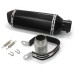 RP0520-1018 Universal 51mm Full Stainless steel material Black exhaust pipe with silencer