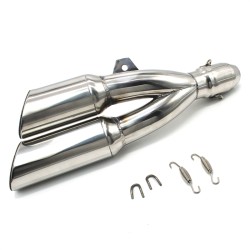 RP0520-1036 Universal Slip on motorcycle/scooter exhaust stainless steel dual outlet