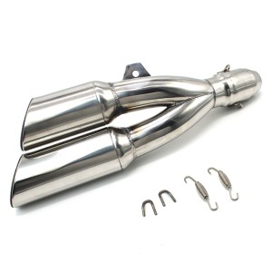 RP0520-1036 Universal Slip on motorcycle/scooter exhaust stainless steel dual outlet