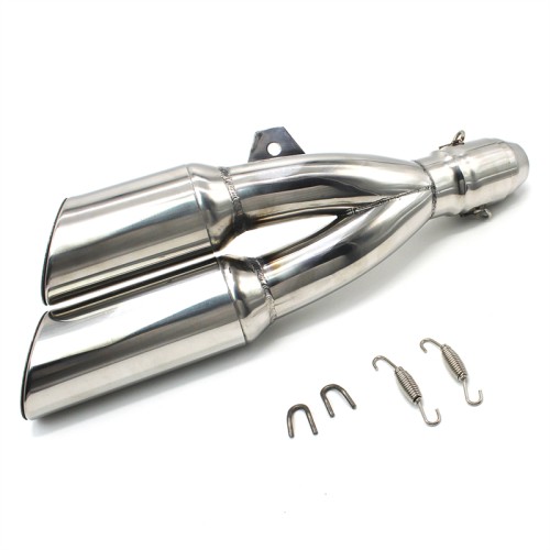 RP0520-1036 Universal Slip on motorcycle/scooter exhaust stainless steel dual outlet