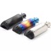 RP0520-1049B Universal Motorcycle exhaust muffler Street Slim Stainless Steel  Black
