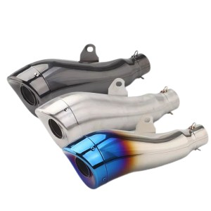 RP0520-1050 Universal Motorbike Exhaust Silencer Street Curved Stainless Steel
