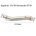RP0530-1004T Motorcycle Exhaust Middle Link Pipe Muffler Escape for Kawasaki Z750 2004-2006  Z750S 2005-2007