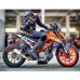 RP0530-1007T Motorcycle Exhaust Middle Link Pipe Muffler Escapefor KTM Duke 125 250 390 2017-2020