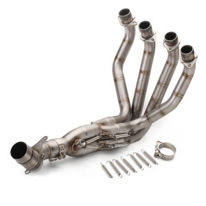 RP0530-1029T Motorcycle Exhaust Pipe Silencer Front Connecting Rod for Kawasaki Z1000 2010-2021 Z1000SX 2011-2019