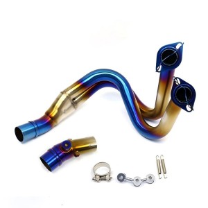 RP0530-1037 Motorcycle Exhaust Pipe Silencer Front Connecting Rod for Kawasaki ER6N ER6F 2012-2016 Versys 650 2017-2021