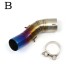RP0530-1084 Motorcycle Exhaust Middle Link Pipe Muffler Escape for Kawasaki Z900 2017-2019
