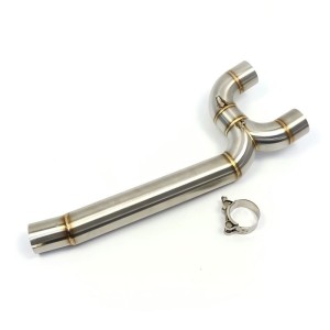 RP0530-1094T Motorcycle Exhaust Middle Link Pipe Muffler Escape for Yamaha FZ6N (S1 / S2) 2004-2013 Fazer 600 FZ-6S (S1 / S2) 2004-2013