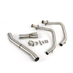RP0530-1155T Motorcycle Exhaust Pipe Silencer Front Connecting Rod for Yamaha MT-07 2014-Later