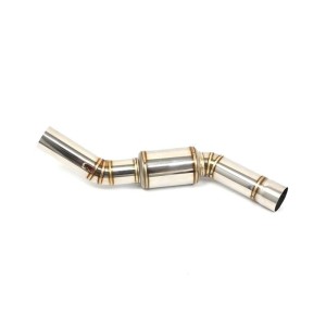 RP0530-1217T Motorcycle Exhaust Middle Link Pipe Muffler Escape for Kawasaki ZX6R Ninja 636 2009-2021
