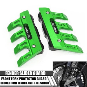RP0820-3005B Motorcycle Guard Block Front Fender Anti-fall Slider Front Fork Protector for Kawasaki Z125 Z250 Z300 Z750 Z800 Z900 Z1000 Z1000SX