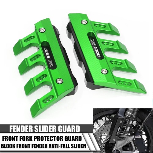 RP0820-3005B Motorcycle Guard Block Front Fender Anti-fall Slider Front Fork Protector for Kawasaki Z125 Z250 Z300 Z750 Z800 Z900 Z1000 Z1000SX