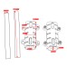 RP0820-3011 Guard Shock Front Fork Cover Pipe Protector for Honda Rebel CMX500 CMX300 2017-Later