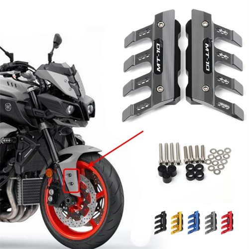 RP0820-3014B Motorcycle Front Fork Protector Guard Anti-Drop Slider Cover for Yamaha MT-10 2016-Later