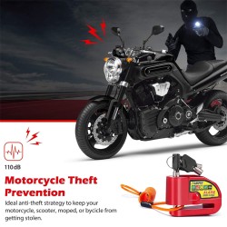 RP2020-1012 Universal Alarm Brake Disc Lock with reminder cable Theft protection