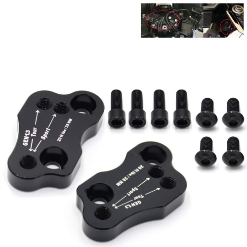 RP9920-1112B Motorcycle Handle Bar Clamp Raised Extend Handlebar Mount Riser For Honda Gold Wing GL1800 2018-Later