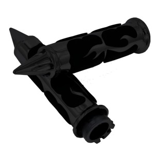 RP9930-2037 Universal Spike Flame Rubber and Aluminum 22mm Handlebar Grips