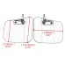 RP9940-2012 Side Wind Wing Deflector Mirror Guard For Honda GL1800 2001-2017 F6B 2013-2017