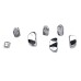 RP9940-4013 7 pcs ABS Hand Controls Housing Switch Covers Button Caps For Victory