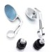 RP9980-1031 Universal CNC Bar End Mirror 7/8" Aluminum Oval Side View Black