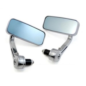 RP9980-1047 Universal 1 Inch or 7/8 inch Rectangle Bar End Rear Motorcycle Handlebar Mirror