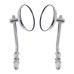 RP9980-1073 Universal 2x Motorcycle Classic Retro Rearview Miror