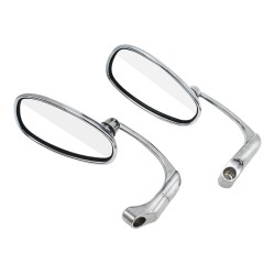 RP9980-1092 Universal 2 Pcs Custom Universal Left+Right Retro L Bar Motorcycle ATV Side Mirrors