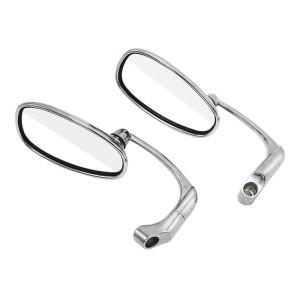 RP9980-1092 Universal 2 Pcs Custom Universal Left+Right Retro L Bar Motorcycle ATV Side Mirrors