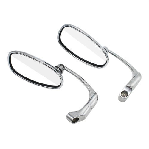 RP9980-1092 Universal 2 Pcs Custom Universal Left+Right Retro L Bar Motorcycle ATV Side Mirrors