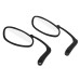 RP9980-1092 Universal 2 Pcs Custom Universal Left+Right Retro L Bar Motorcycle ATV Side Mirrors