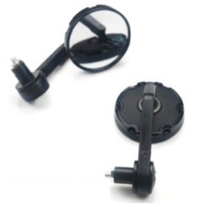 RP9980-1095B Universal Motorcyce Bar End Mirrors Side Rear View Round Cafe Racer Mirrors For 7/8" Inch 22 mm Handle Bar Ends Mirrors Glasses