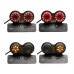 RP6630-1044 Universal Clear LED Twin Dual Tail Turn Signal Brake License Plate IntegratedLight  Bobber Cafe Racer ATV Chopper