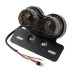 RP6630-1044 Universal Clear LED Twin Dual Tail Turn Signal Brake License Plate IntegratedLight  Bobber Cafe Racer ATV Chopper