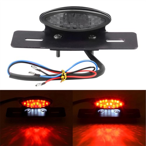 RP6630-1054 Universal E24 License Plate Tail Light integrated Turn Signals with Mount Bracket