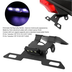 RP6630-1079B Motorcycle License plate holder with LED lighting For Yamaha YZF R15 2017-2023