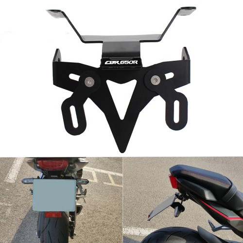 RP6630-1096B Motorcycle License plate holder with LED lighting For Honda CB650R CBR650R 2019-2020