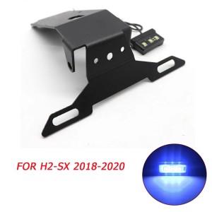 RP6630-1109B Motorcycle License plate holder with LED lighting For Kawasaki Ninja H2SX 2018-Later