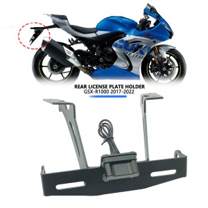 RP6630-1128B Motorcycle License plate holder with LED lighting For Suzuki GSX-R1000/R 2017-2021