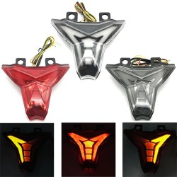 RP6630-2004 LED Tail Light Rear Brake Light Integrated Indicator Turn Signals For Kawasaki Z1000 2014-2016 Kawasaki Ninja ZX10R 2016-2020 Kawasaki Ninja 400 2018-2023 Kawasaki ZX6R 2019-2022 Kawasaki Z400 2019-2023