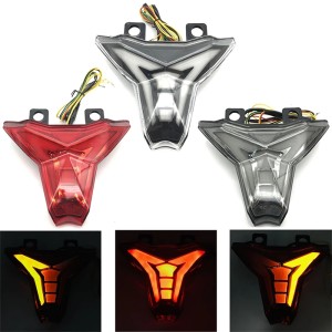 RP6630-2004 LED Tail Light Rear Brake Light Integrated Indicator Turn Signals For Kawasaki Z1000 2014-2016 Kawasaki Ninja ZX10R 2016-2020 Kawasaki Ninja 400 2018-2023 Kawasaki ZX6R 2019-2022 Kawasaki Z400 2019-2023