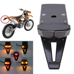 RP6630-4002K Universal Off-road Motorcycle Motocross Dirt Bike Custom Motorbike Rear Fender LED Brake Tail Light Lamp Bracket